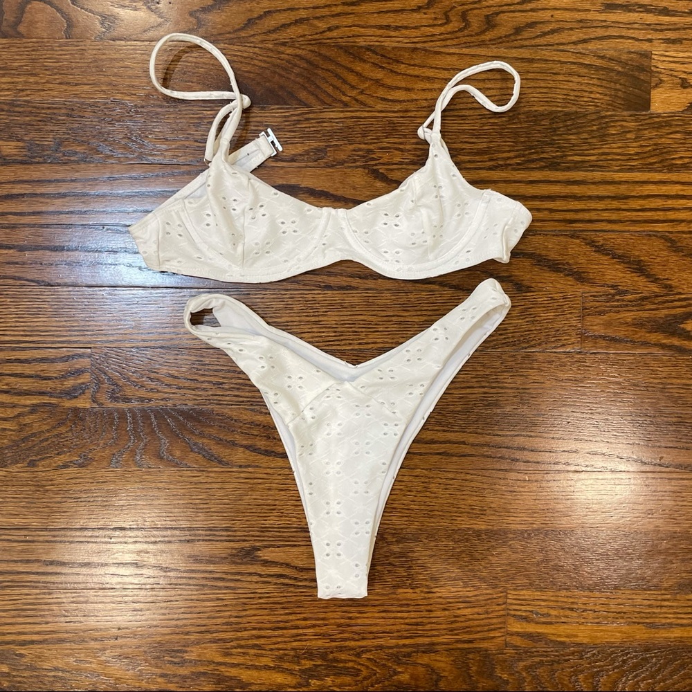 White floral bikini